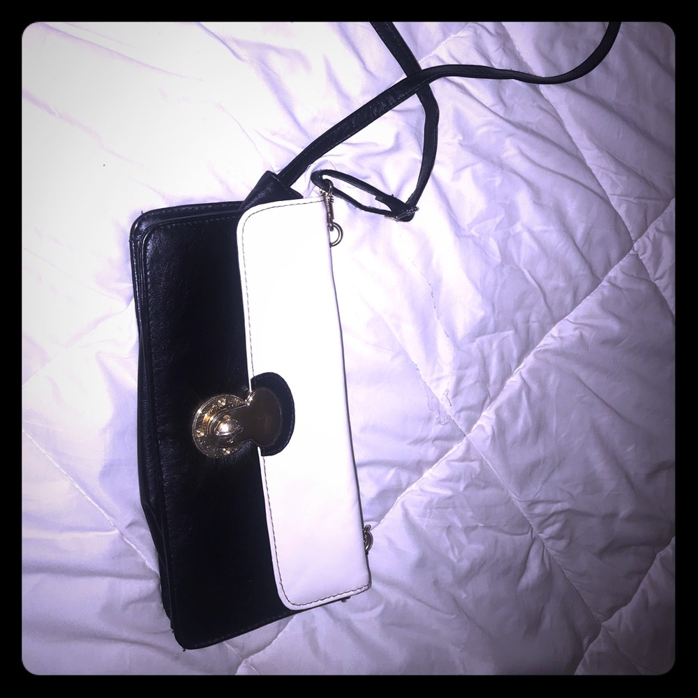 Black and white clutch
